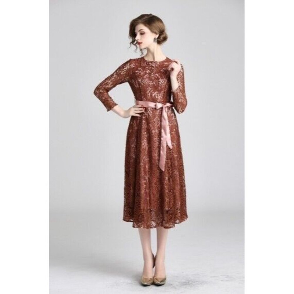 KAIMILAN ROCHIE VINTAGE RETRO VIBE LACE OVERLAY DRESS